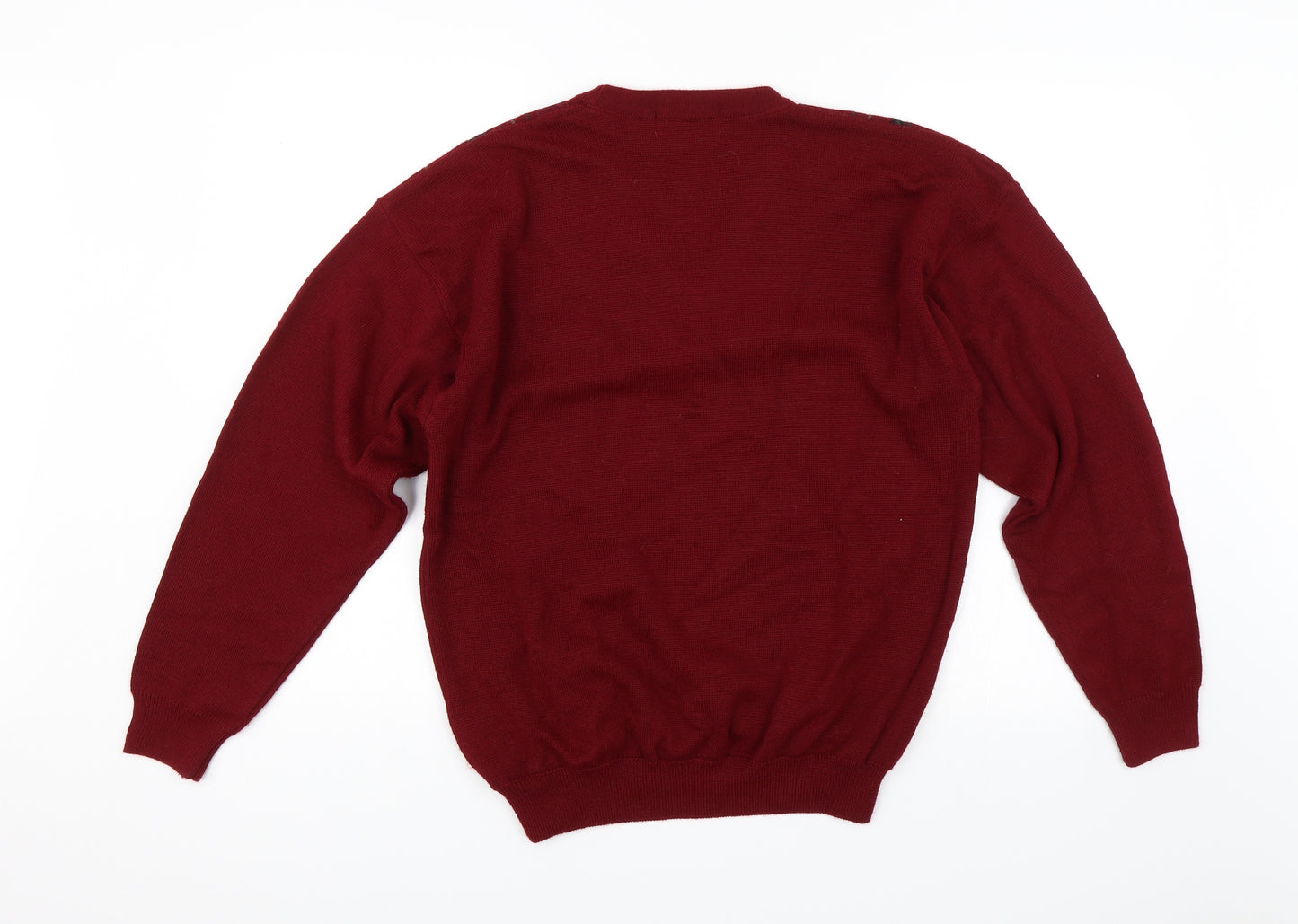 Oliver Harding Mens Red Striped  Pullover Jumper Size M