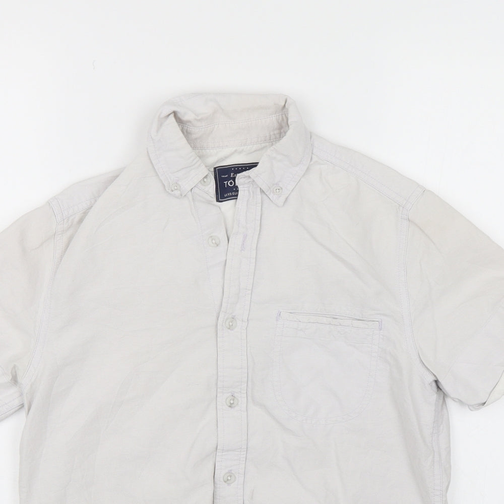 Topman Mens White    Button-Up Size XS