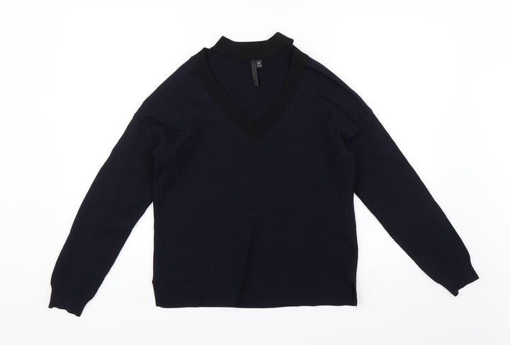 Topshop Womens Blue Pullover Jumper Size 8
