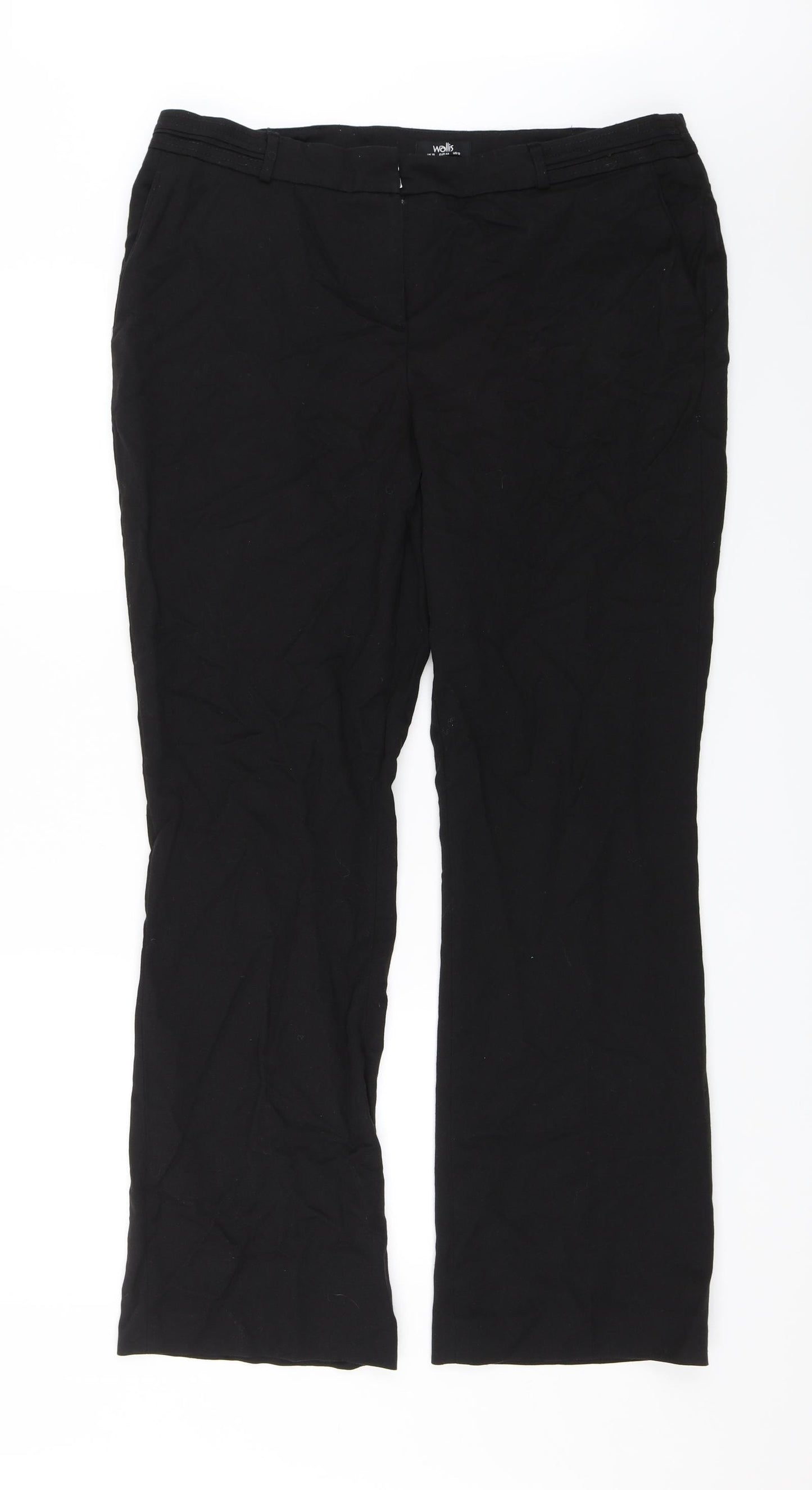 Wallis Womens Black   Dress Pants Trousers Size 16 L30 in