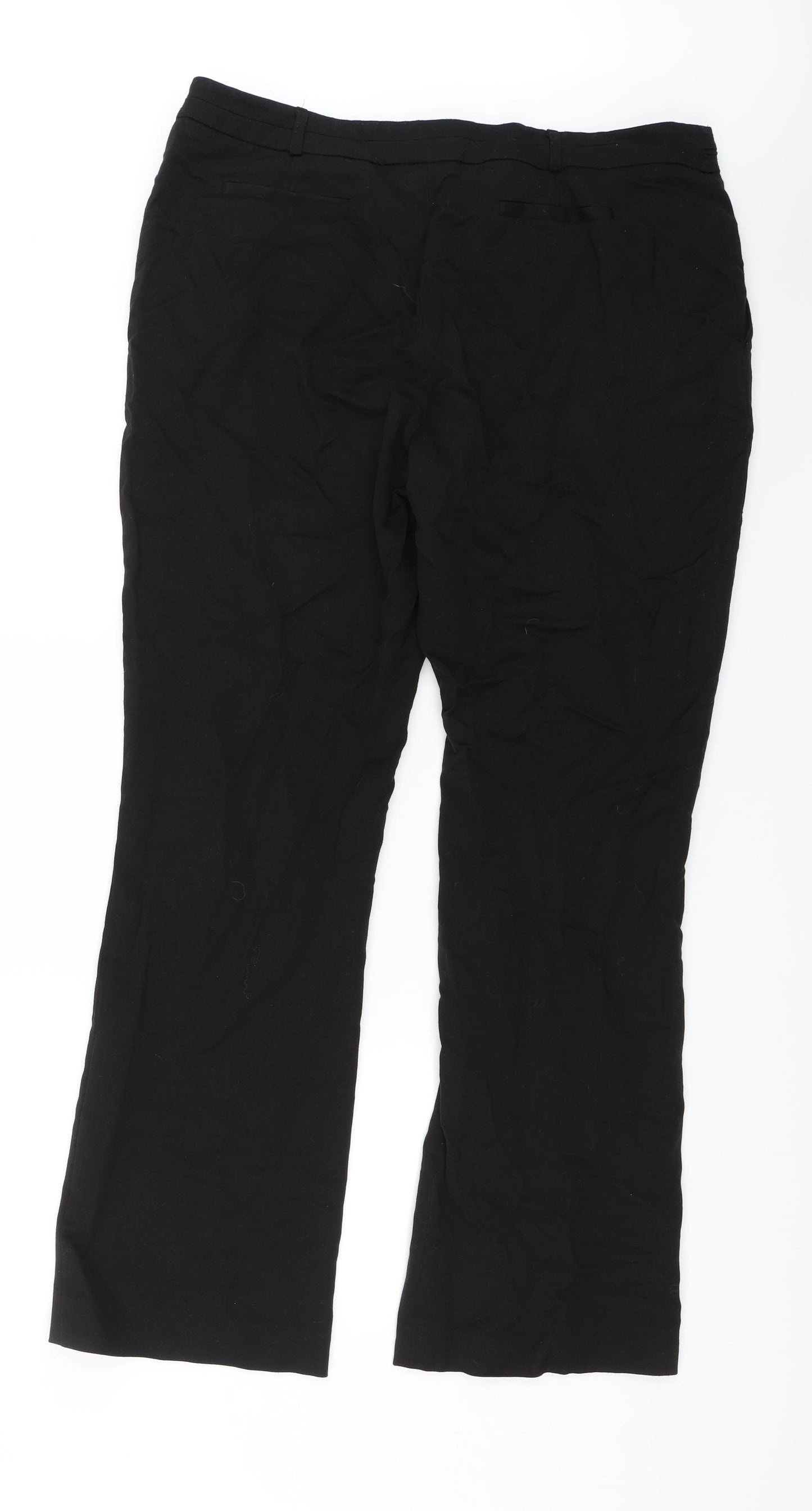 Wallis Womens Black   Dress Pants Trousers Size 16 L30 in