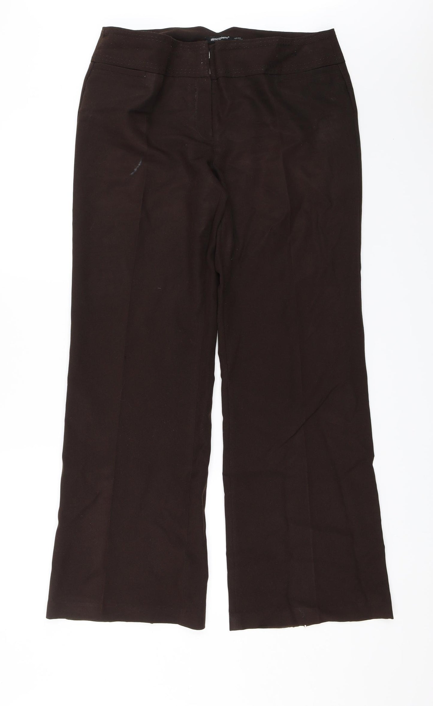 Atmosphere Womens Brown   Dress Pants Trousers Size 14 L30 in