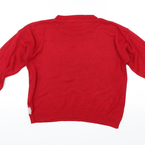 Preworn Womens Red   Pullover Jumper Size S  - Deer