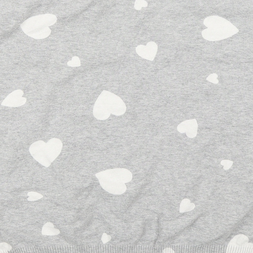 M&S Womens Grey   Basic Blouse Size M  - Hearts
