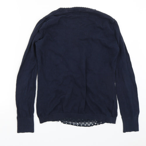 NEXT Womens Blue Polka Dot  Basic Blouse Size 10
