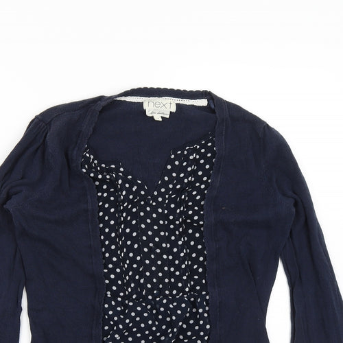 NEXT Womens Blue Polka Dot  Basic Blouse Size 10