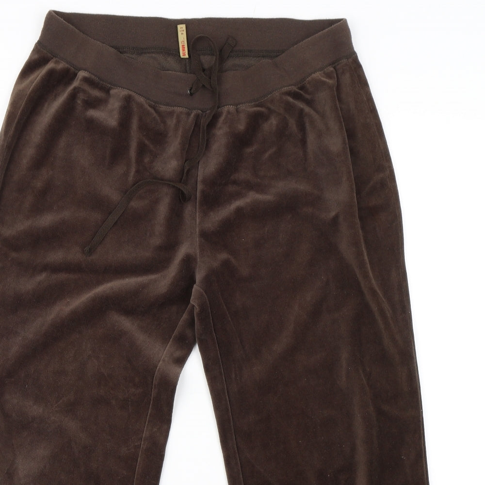 Denim & Co. Womens Brown   Sweatpants Trousers Size 18 L22 in