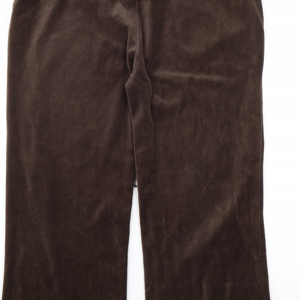 Denim & Co. Womens Brown   Sweatpants Trousers Size 18 L22 in