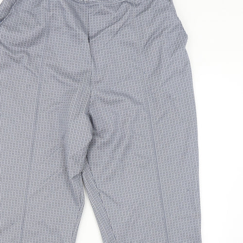 M&S Womens Blue Check  Capri Trousers Size 22 L26 in