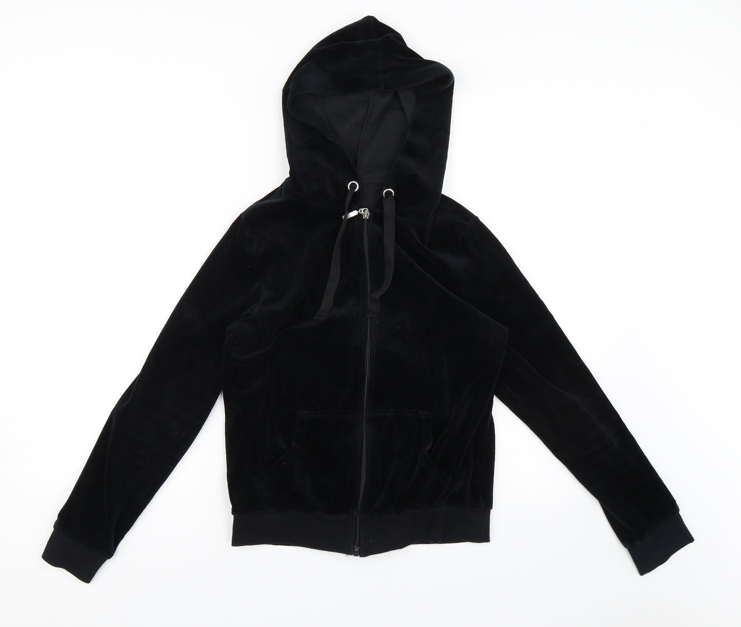 M&S Womens Black   Full Zip Hoodie Size 14
