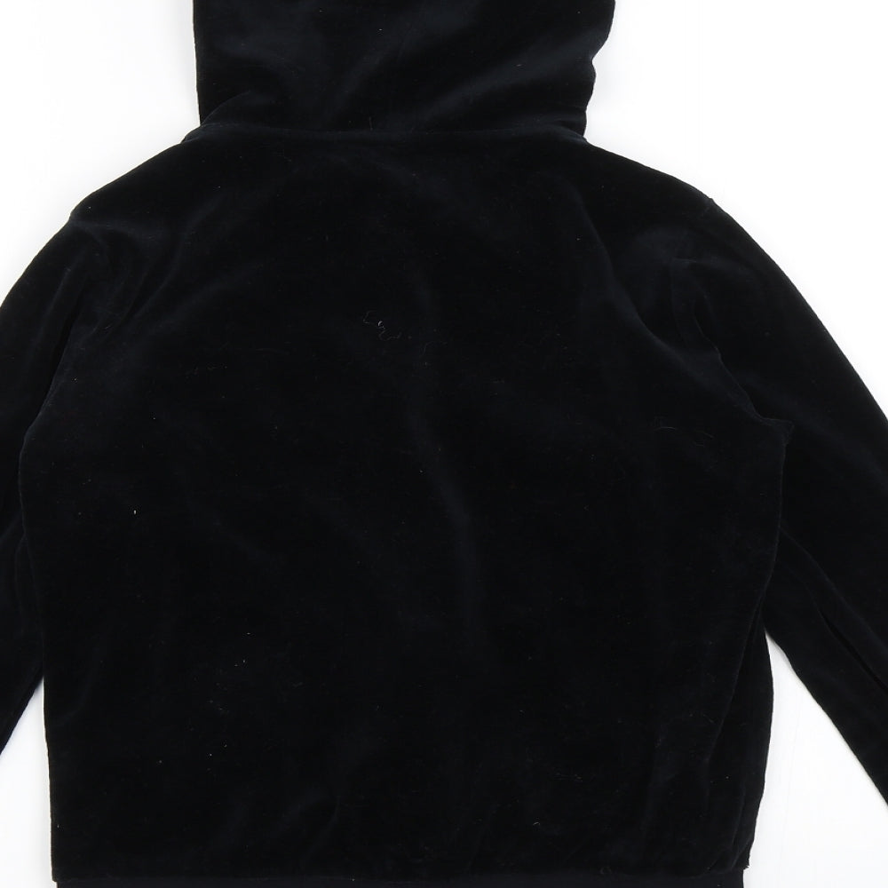 M&S Womens Black   Full Zip Hoodie Size 14