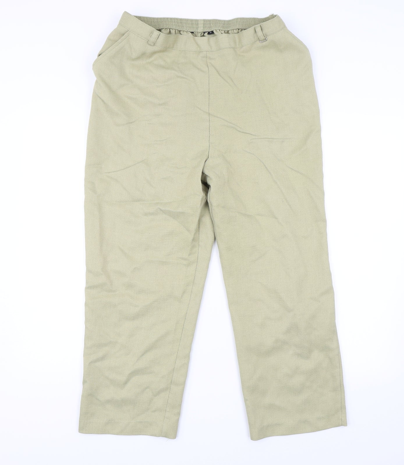 Preworn Womens Green   Capri Trousers Size 16 L22 in