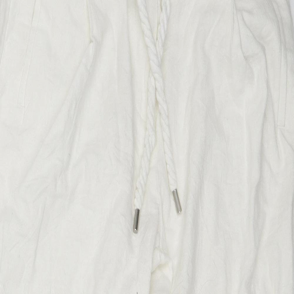M&S Womens White   Trousers  Size 12 L21 in