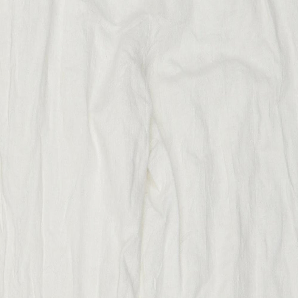 M&S Womens White   Trousers  Size 12 L21 in