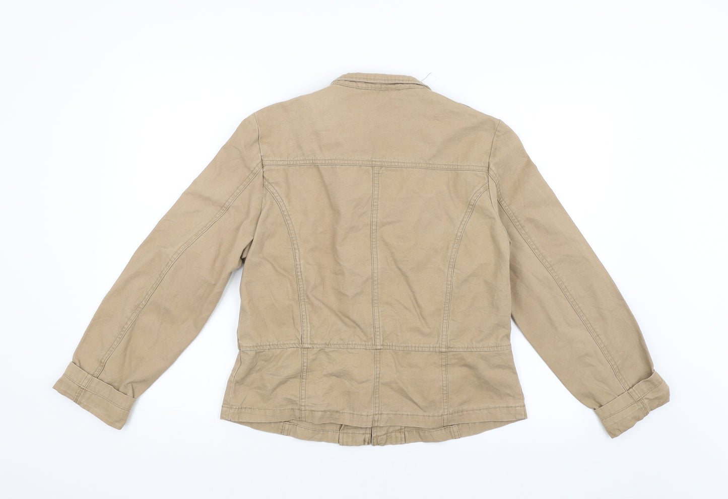 ervie Womens Beige   Biker Coat Size 14