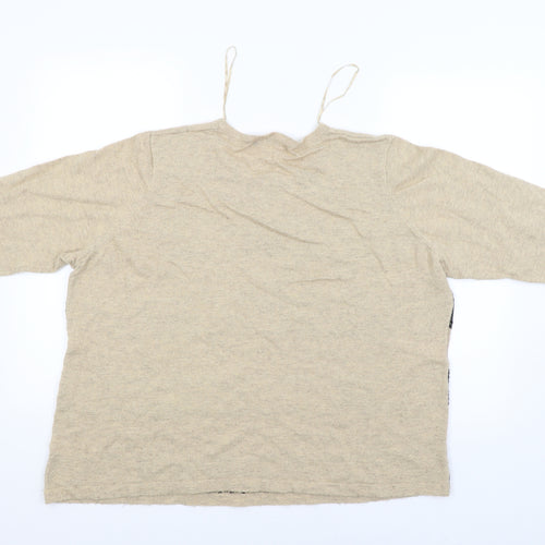 Bonmarché Womens Beige Striped  Pullover Jumper Size XL