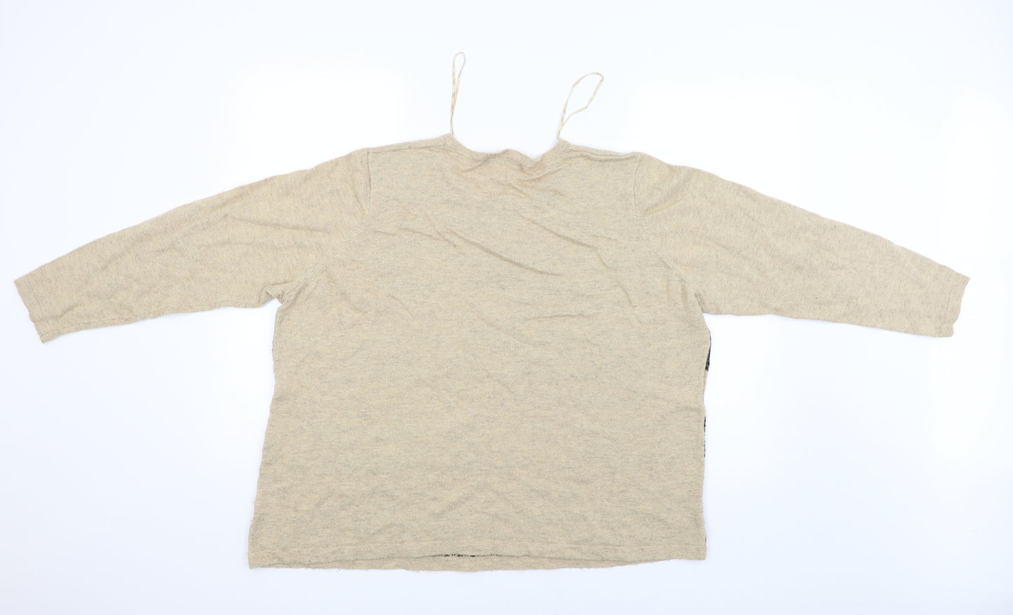 Bonmarché Womens Beige Striped  Pullover Jumper Size XL