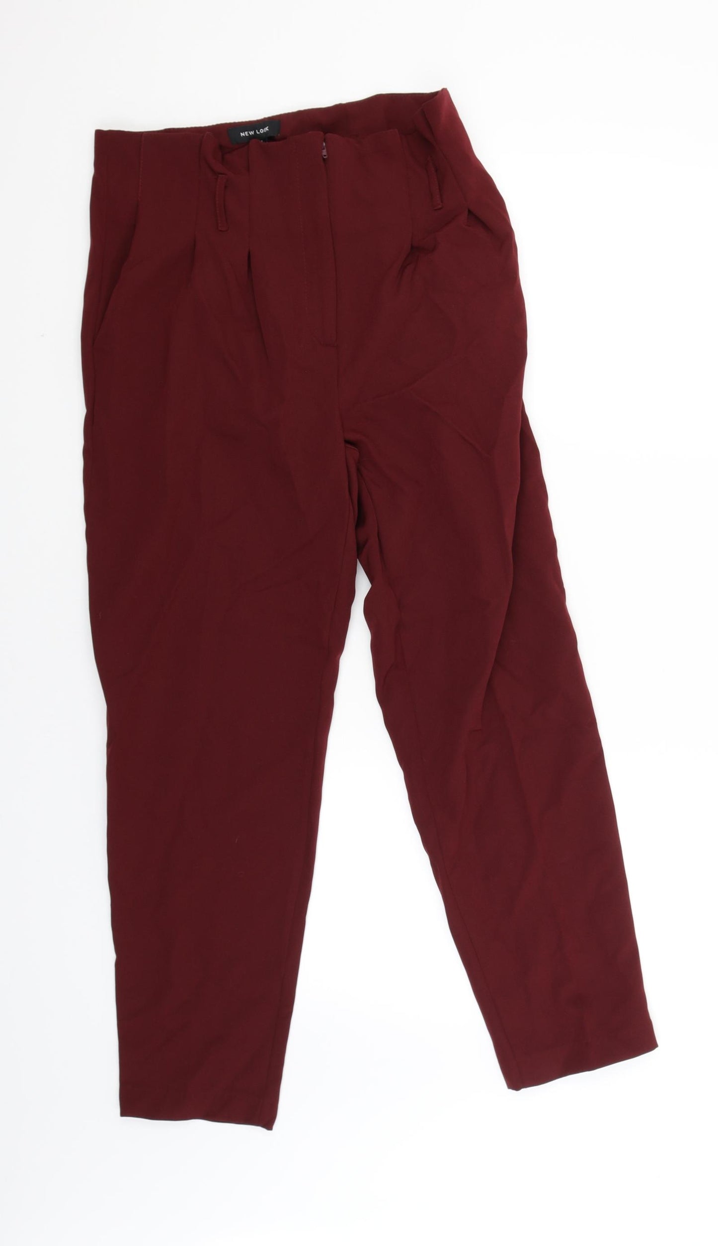 New Look Womens Red   Carrot Trousers Size 12 L26 in