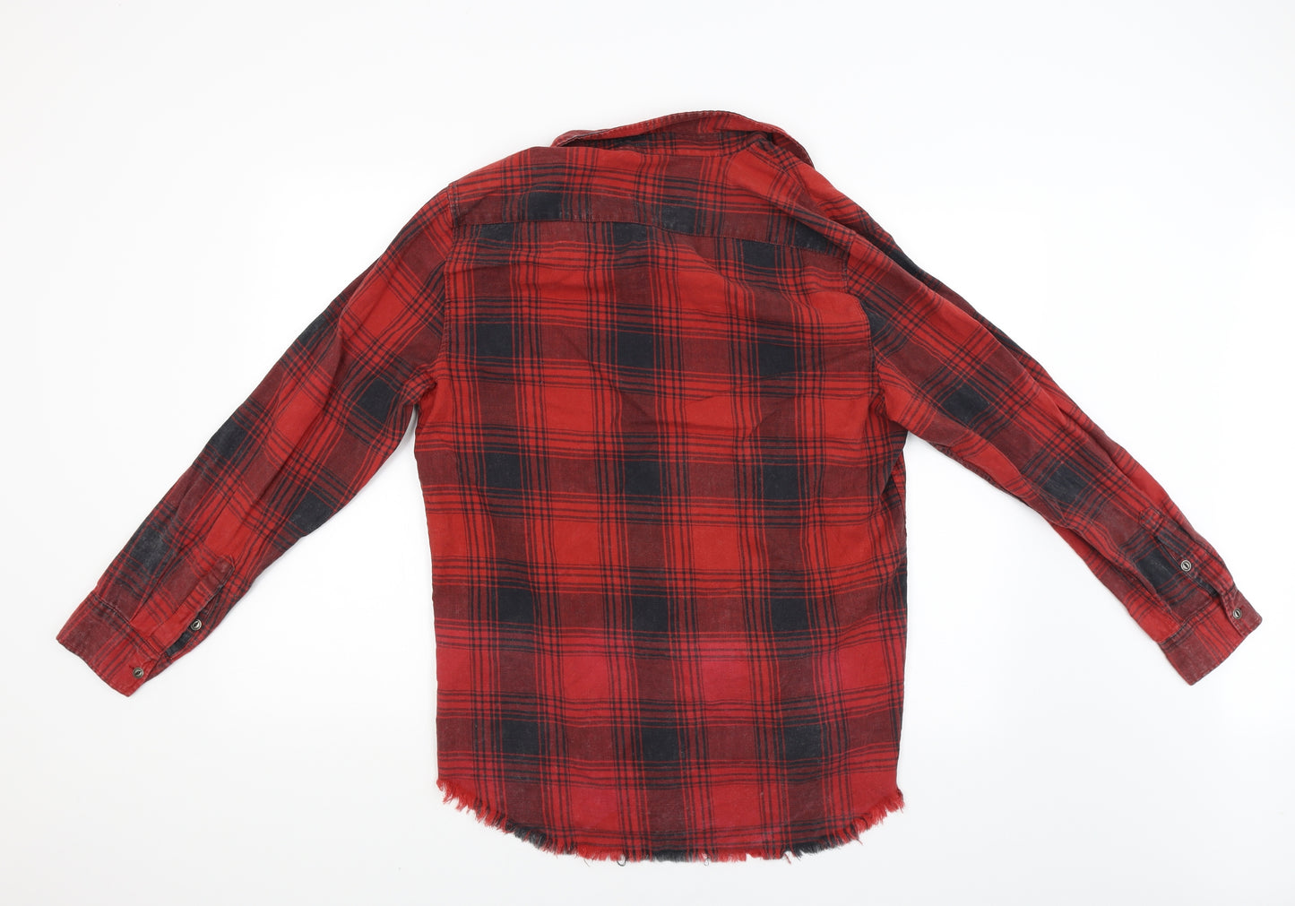 zara man Mens Red Check   Button-Up Size L