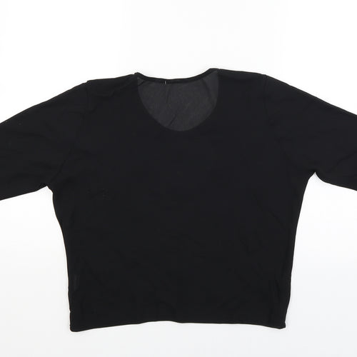 Preworn Womens Black   Basic Blouse Size 14