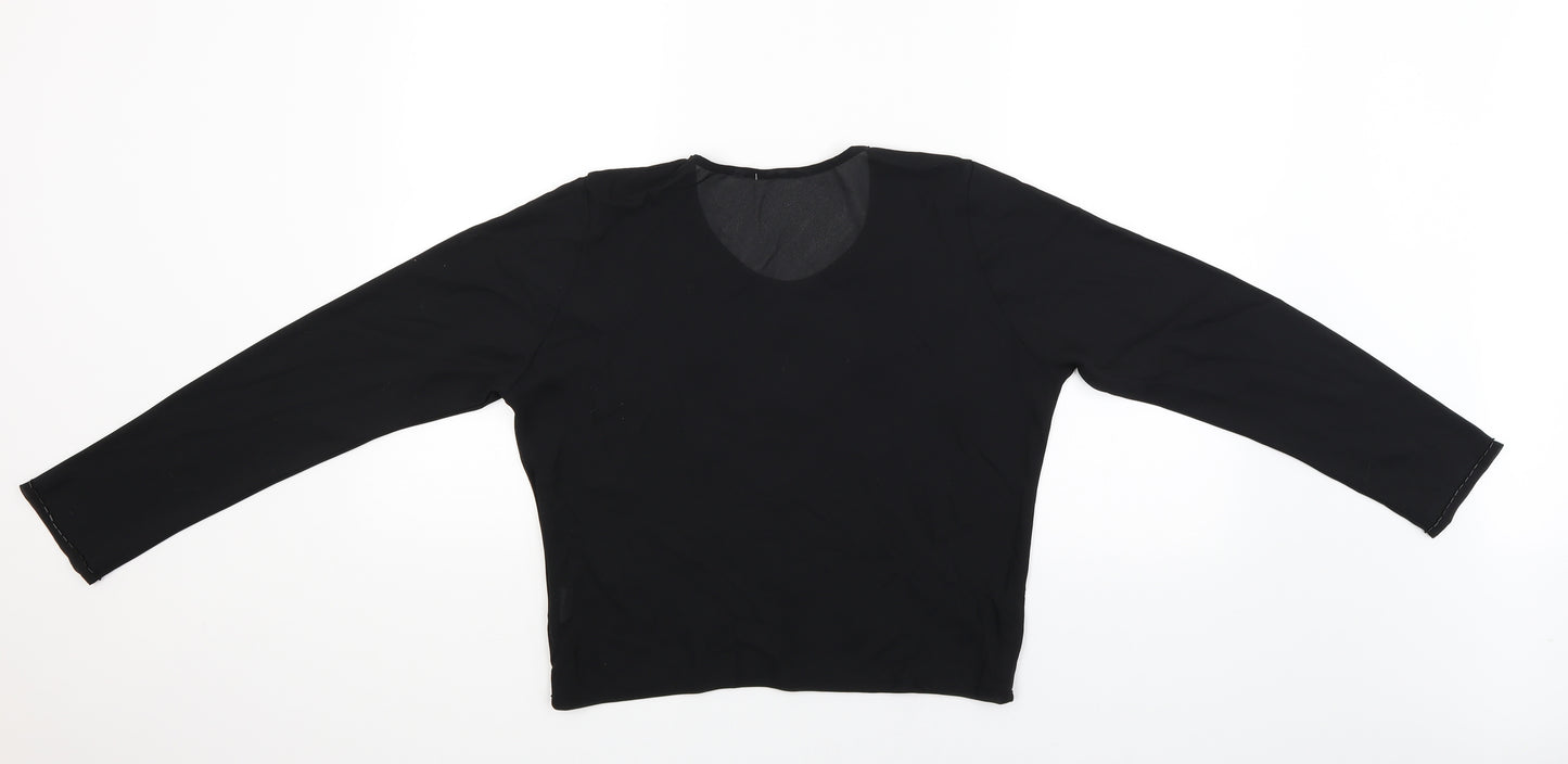 Preworn Womens Black   Basic Blouse Size 14