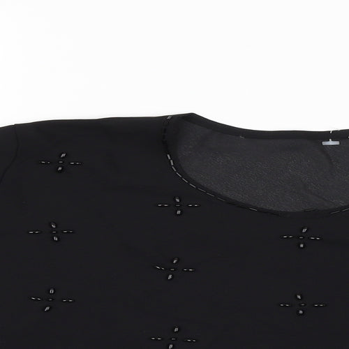Preworn Womens Black   Basic Blouse Size 14