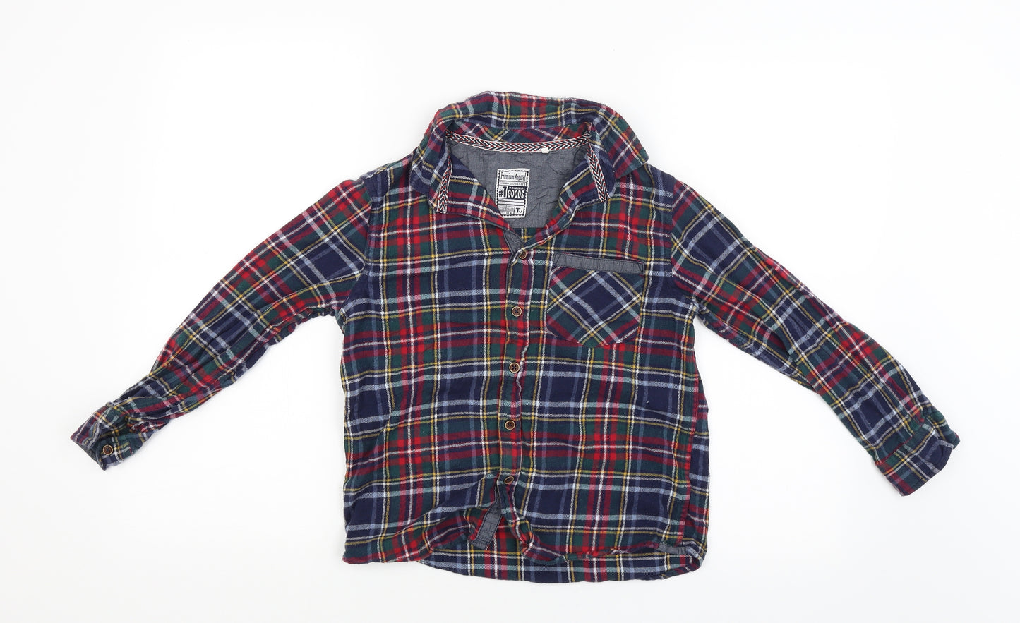 TU Boys Multicoloured Check  Cardigan Jumper Size 10 Years
