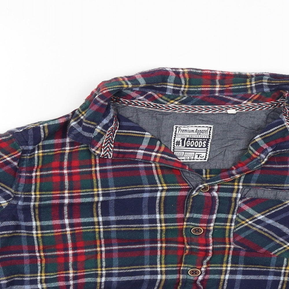 TU Boys Multicoloured Check  Cardigan Jumper Size 10 Years