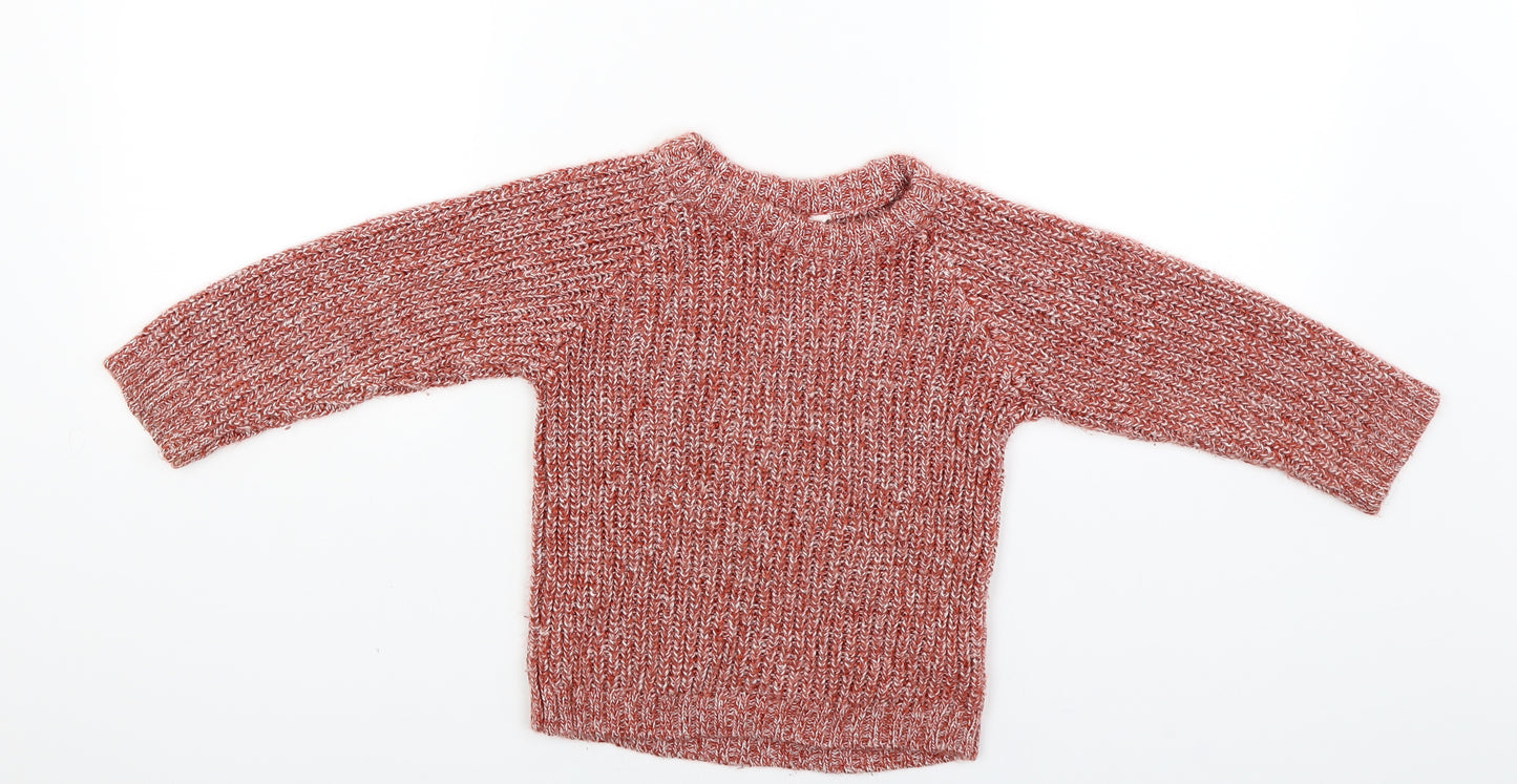 Baby M&Co Boys Red   Pullover Jumper Size 2-3 Years