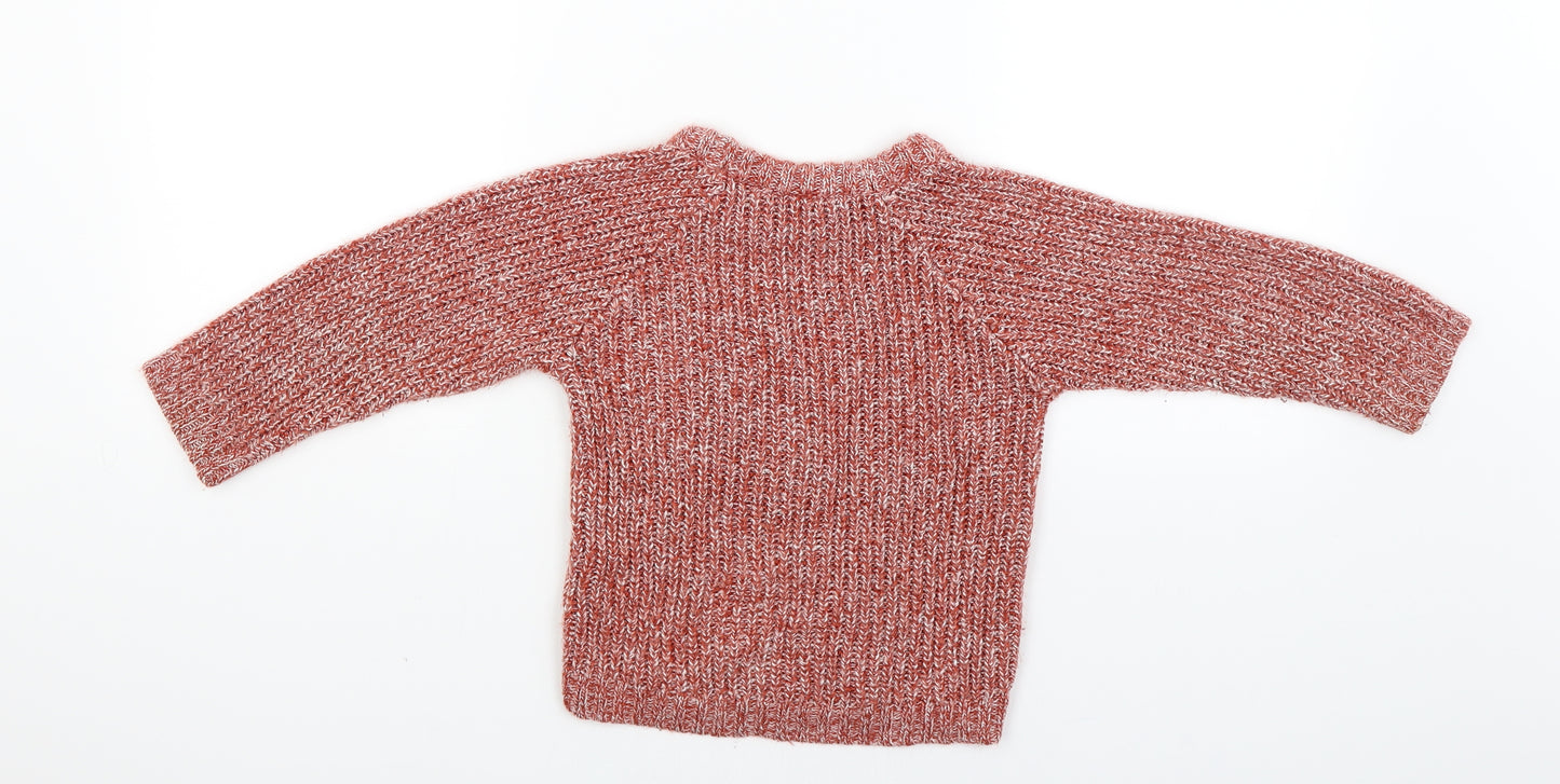 Baby M&Co Boys Red   Pullover Jumper Size 2-3 Years