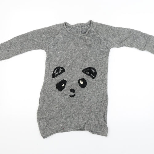 Mothercare Girls Grey   Pullover Jumper Size 8 Years