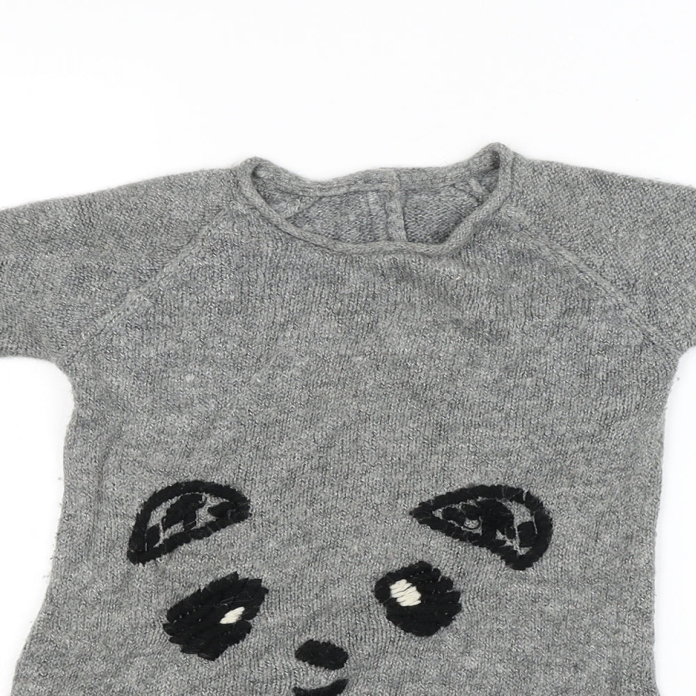 Mothercare Girls Grey   Pullover Jumper Size 8 Years