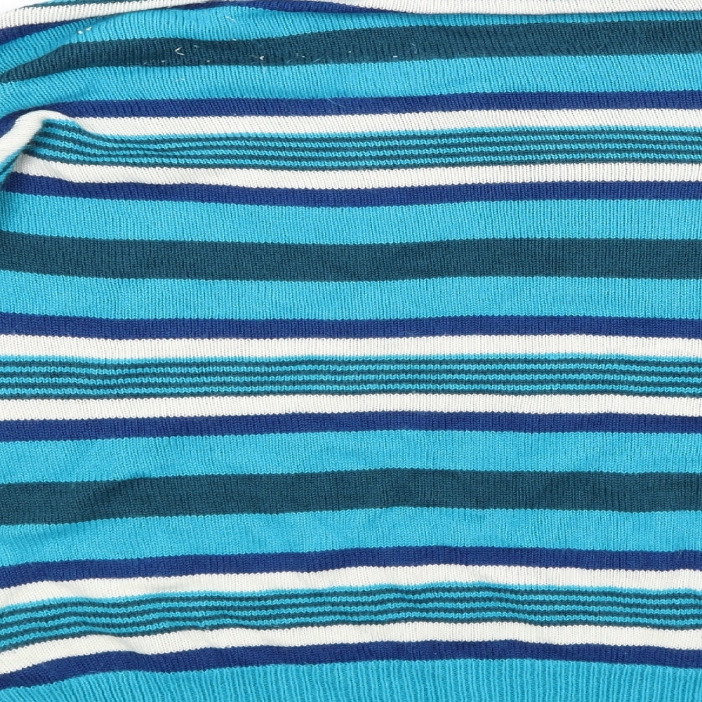 isle Womens Blue Striped  Pullover Jumper Size L
