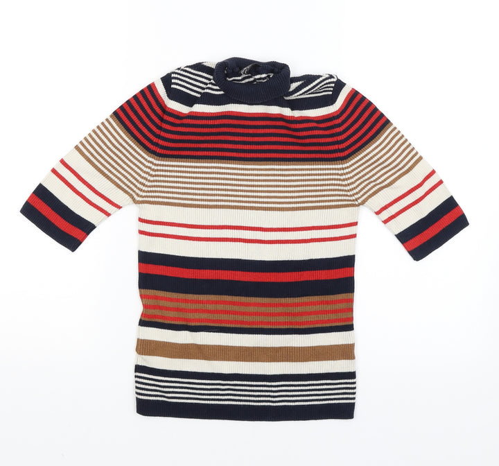 Miss Selfridge Womens Multicoloured Striped Pullover Jumper Size 12