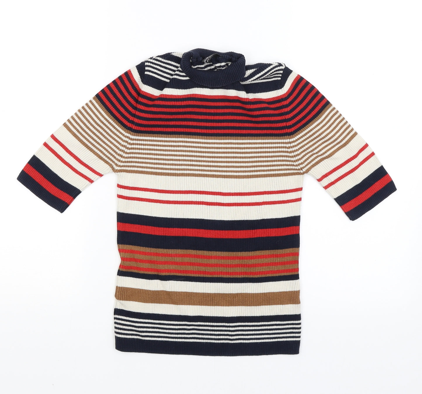 Miss Selfridge Womens Multicoloured Striped  Pullover Jumper Size 12