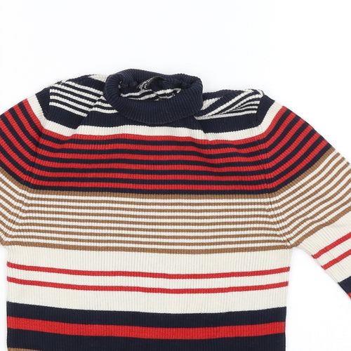 Miss Selfridge Womens Multicoloured Striped  Pullover Jumper Size 12