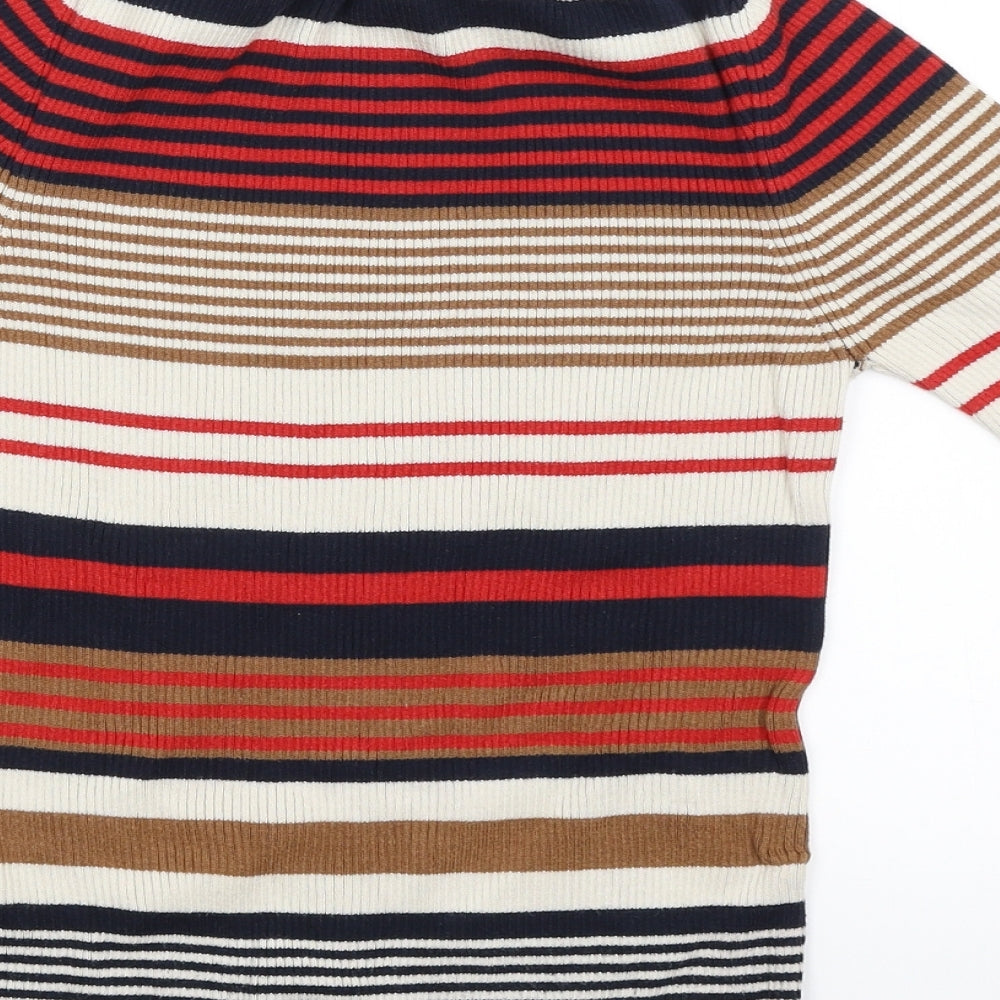 Miss Selfridge Womens Multicoloured Striped  Pullover Jumper Size 12