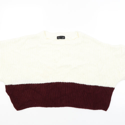 Topshop Womens White   Pullover Jumper Size 8