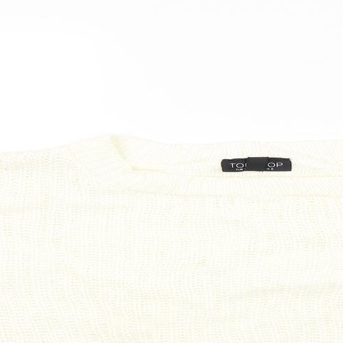 Topshop Womens White   Pullover Jumper Size 8