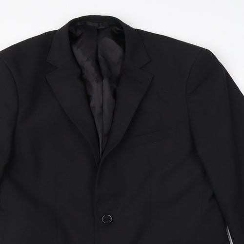 Cedar Wood State Mens Black   Jacket Suit Jacket Size 36
