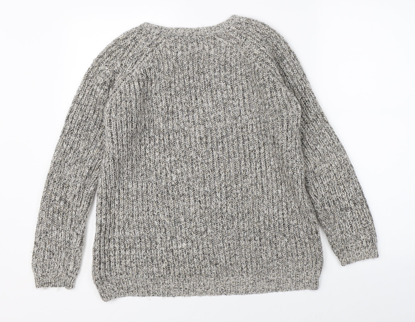 F&F Womens Grey  Knit Pullover Jumper Size 8