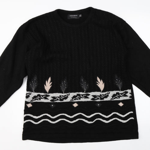 Paramour Womens Black   Pullover Jumper One Size