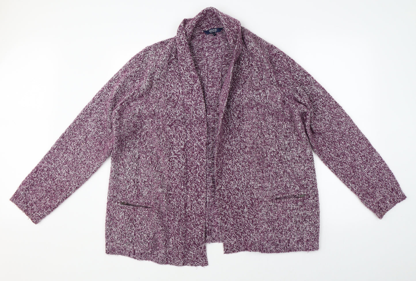 Maine Womens Purple   Cardigan Jumper Size 16