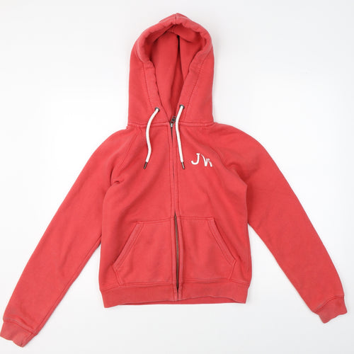 Jack Wills Womens Red   Full Zip Hoodie Size 6
