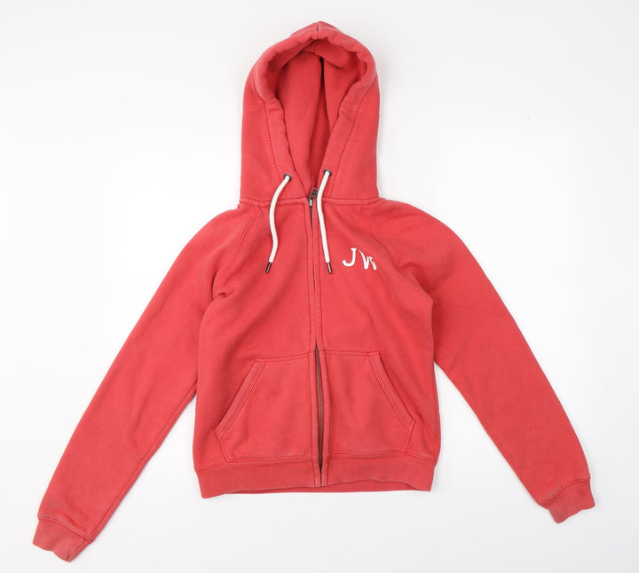 Jack Wills Womens Red Full Zip Hoodie Size 6