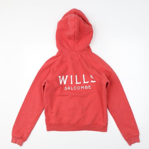 Jack Wills Womens Red   Full Zip Hoodie Size 6