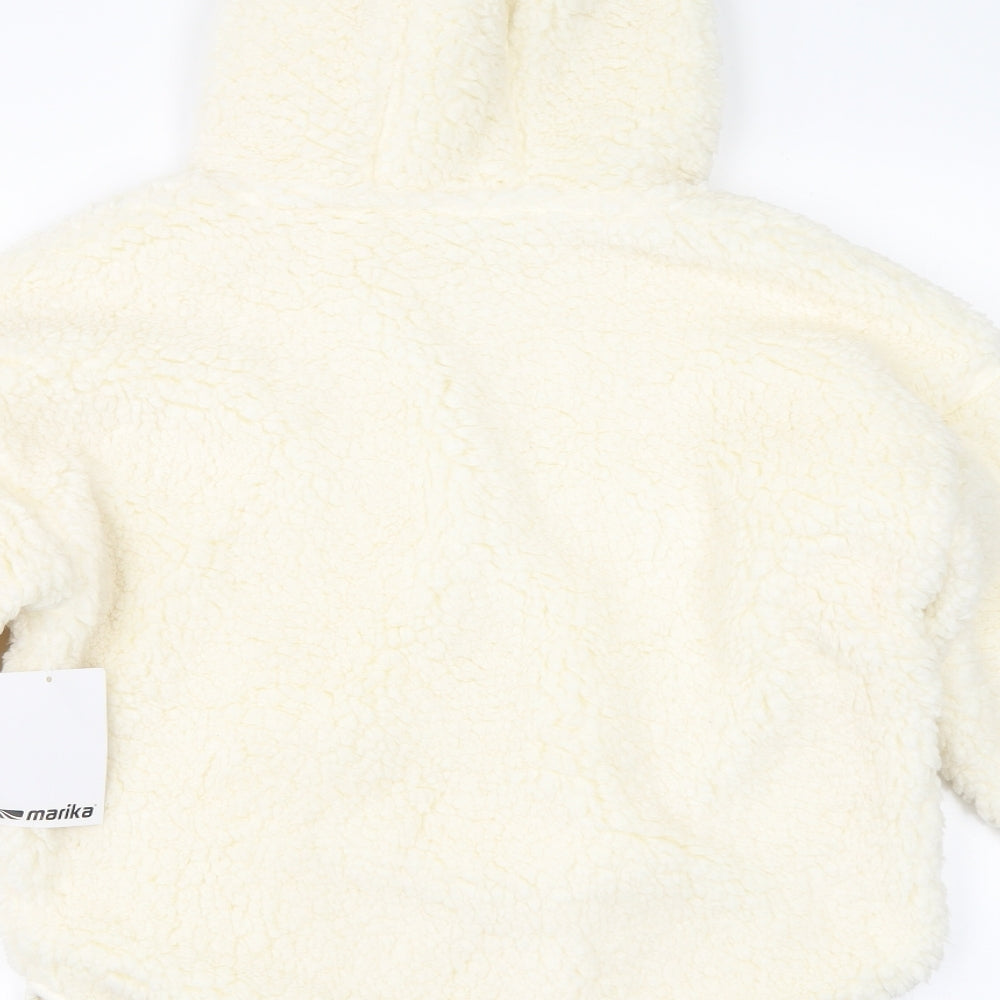 Marika Womens Beige   Full Zip Jumper Size S
