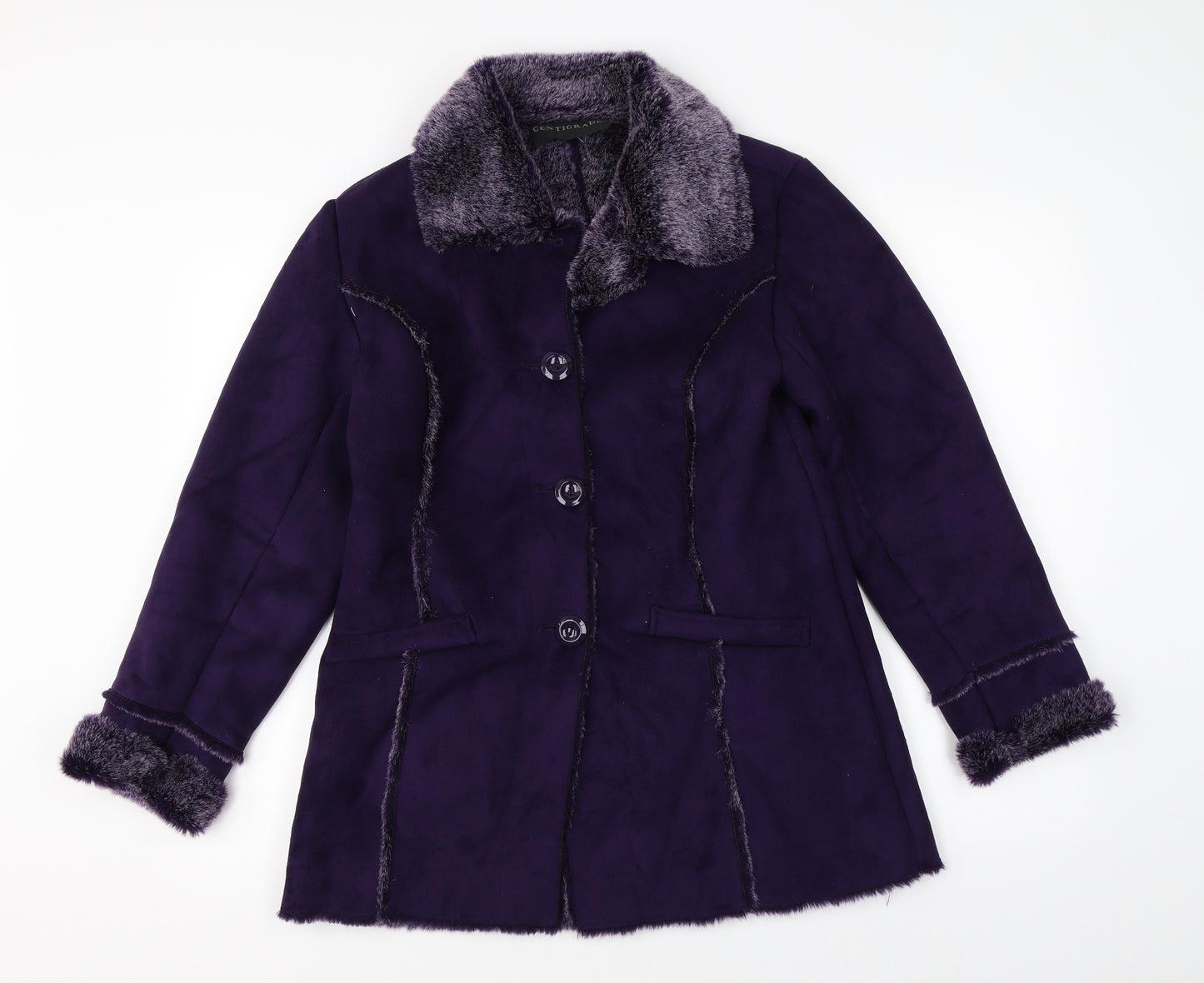 Centigrade Womens Purple   Overcoat Jacket Size XS