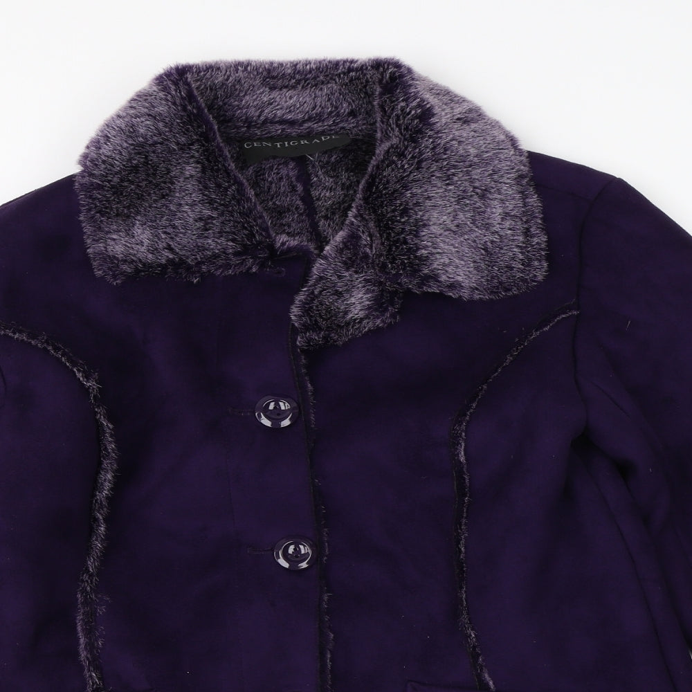 Centigrade Womens Purple   Overcoat Jacket Size XS