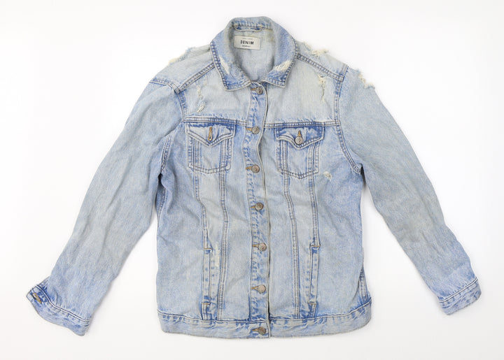 New Look Womens Blue  Denim Jacket  Size 8